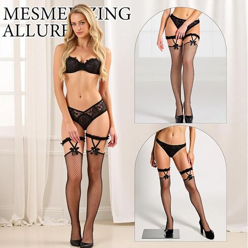Thigh High Stockings Lace Garters Fishnet Stockings Women Tight Hosiery Over Knee Long Stocking Pantyhose in Saudi Arabia