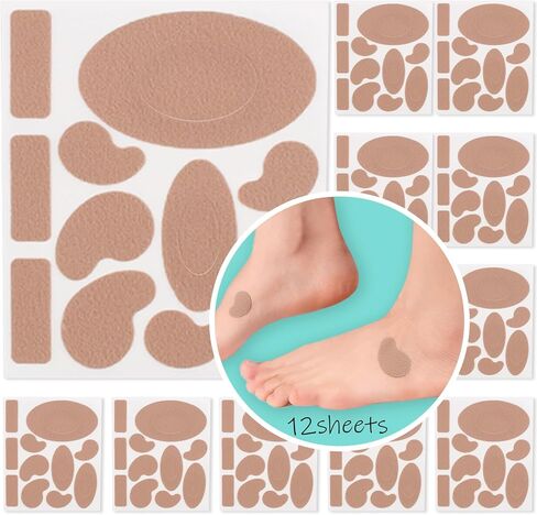 Moleskin for Blisters Feet, Adhesive Moleskin Pads, Moleskin Pads for Shoes, Toes, Heel | Blister Prevention and Reduce Friction (20 Sheets - 40 Pieces Total) in Saudi Arabia