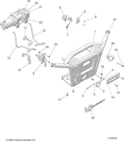 Polaris Ranger K-SVC، مقبض، ونش، INT CAM، قطعة OEM الأصلية 2205497، الكمية 1 in Kuwait