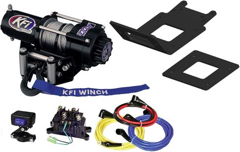 KFI A2500-R2 2500lb Winch & 101475 Winch Mount Kit متوافق/استبدال لـ 2018-2020 Yamaha Kodiak 450 4x4 in Saudi Arabia