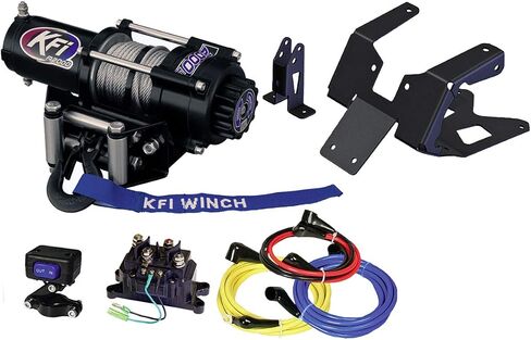 KFI A2500-R2 2500lb Winch & 101475 Winch Mount Kit متوافق/استبدال لـ 2018-2020 Yamaha Kodiak 450 4x4 in Saudi Arabia