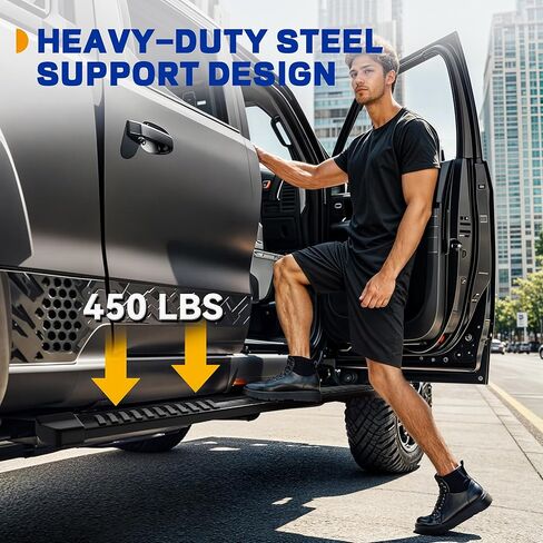 استبدال لوحات الجري مقاس 6 بوصات لـ 2004-2014 Ford F150 SuperCrew Cab Side Steps قضبان Nerf من الفولاذ المقاوم للصدأ in Saudi Arabia