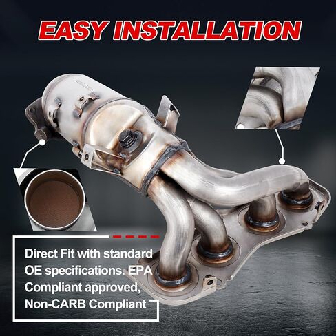 محول حفاز مشعب العادم الأمامي 18210 674-811 متوافق مع Toyota Camry Solara 2.4L 2002 2003 2004 2005 2006 استبدال مباشر (متوافق مع وكالة حماية البيئة) in Saudi Arabia