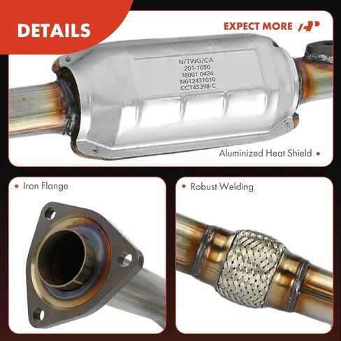 A-Premium Left Catalytic Converter with Gasket Kit Direct-Fit Compatible with Toyota Tundra 2000 2001 2002, 4.7L, E.P.A. Compliant in Saudi Arabia
