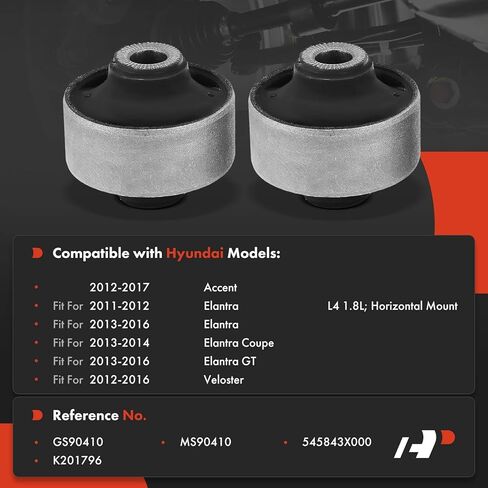 A-Premium 2 x Front Rearward Lower Control Arm Bushing Kit, Compatible with Hyundai Elantra 2011-2016, Accent 2012-2017, Veloster 2012-2016, Elantra Coupe 2013-2014, Elantra GT 2013-2016 in Saudi Arabia