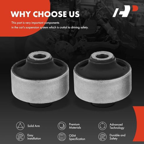 A-Premium 2 x Front Rearward Lower Control Arm Bushing Kit, Compatible with Hyundai Elantra 2011-2016, Accent 2012-2017, Veloster 2012-2016, Elantra Coupe 2013-2014, Elantra GT 2013-2016 in Saudi Arabia