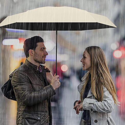 Windproof Automatic Folding Travel Umbrella - Compact Design with 8 Durable Ribs for Outdoor and Commuting Needs in Saudi Arabia