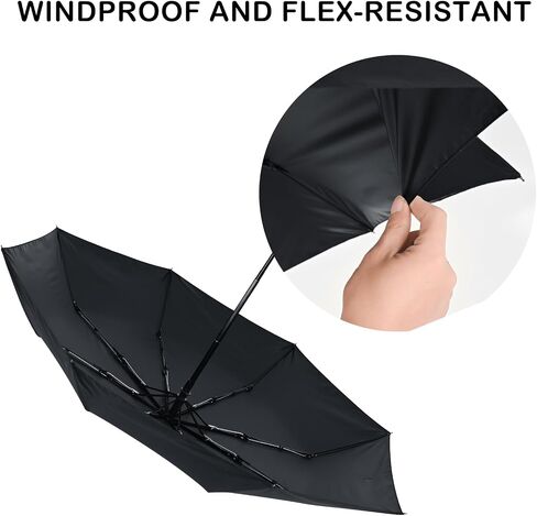 Travel Umbrella, Automatic UV Protection Umbrella, Automatic Umbrellas for Rain, Travel Umbrella Compact, Mini Umbrella for Travel, Compact Umbrella, Windproof Umbrella for Women Men in Saudi Arabia