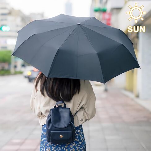 Travel Umbrella, Automatic UV Protection Umbrella, Automatic Umbrellas for Rain, Travel Umbrella Compact, Mini Umbrella for Travel, Compact Umbrella, Windproof Umbrella for Women Men in Saudi Arabia