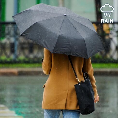 Travel Umbrella, Automatic UV Protection Umbrella, Automatic Umbrellas for Rain, Travel Umbrella Compact, Mini Umbrella for Travel, Compact Umbrella, Windproof Umbrella for Women Men in Saudi Arabia