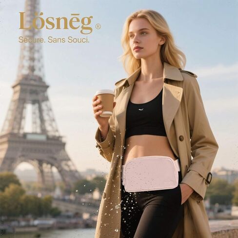 Anti-Theft Fanny Pack for Women & Men, Lightweight Secure Crossbody Waist Bag with Anti-Slip Adjustable Strap for Travel, Hiking, Running, Water-Resistant Belt Bag, Everyday Essentials Organizer Beige in Saudi Arabia