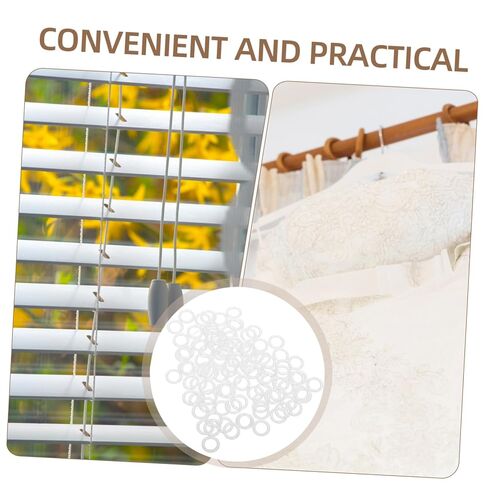 Cabilock 100pcs Pcsromancurtainringssetremovableplasticcurtainringaccessoriesforblindscurtains in Saudi Arabia