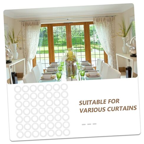 Cabilock 100pcs Pcsromancurtainringssetremovableplasticcurtainringaccessoriesforblindscurtains in Saudi Arabia