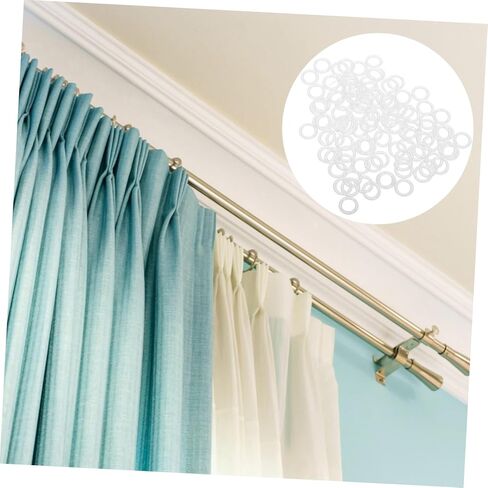 Cabilock 100pcs Pcsromancurtainringssetremovableplasticcurtainringaccessoriesforblindscurtains in Saudi Arabia