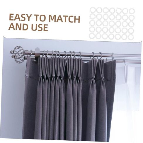 Cabilock 100pcs Pcsromancurtainringssetremovableplasticcurtainringaccessoriesforblindscurtains in Saudi Arabia
