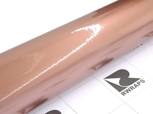 Rwraps Gloss Metallic Vinyl Car Wrap Film Sheet Roll with Air Release Technology - 5ft x 5ft, Rose Gold in Saudi Arabia