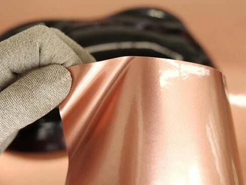 Rwraps Gloss Metallic Vinyl Car Wrap Film Sheet Roll with Air Release Technology - 5ft x 5ft, Rose Gold in Saudi Arabia