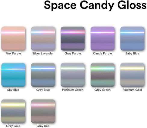 24"x60" (2FTx5FT) Gray Blue Space Candy Gloss Chameleon Metallic Color Shift Color Change Vinyl Wrap Auto Car Sticker Decal Film Sheet Bubble Free Air Release Technology with Tool Kit in Saudi Arabia