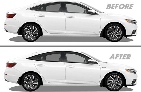 SlickMod Chrome Delete Blackout Vinyl Overlay for 2019-2022 Honda Insight Window Trim (Matte Black) in Saudi Arabia