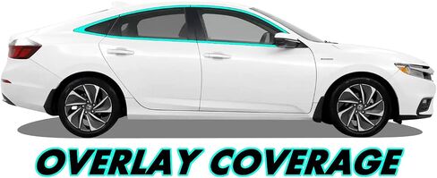 SlickMod Chrome Delete Blackout Vinyl Overlay for 2019-2022 Honda Insight Window Trim (Matte Black) in Saudi Arabia