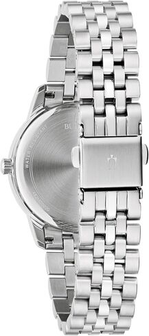 Bulova Ladies Quartz Dress Classic Watch, Silver-Tone Stainless Steel Bracelet, Aqua Dial, Calendar Style: 96P259 in Kuwait