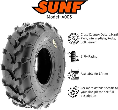 SunF 21x7-8 21x7x8 رمل الطين ATV UTV Muddy Sandy Tire 6 PR لايحتاج - A003 in Saudi Arabia