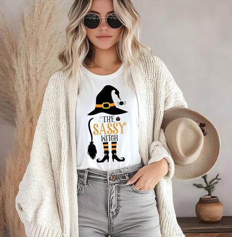Funny Halloween T-Shirt, Good Witch Bad Witch, Witchy Team Shirts, Personalization Halloween Tee for Women, Witches Scary in Saudi Arabia