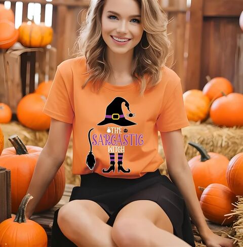 Funny Halloween T-Shirt, Good Witch Bad Witch, Witchy Team Shirts, Personalization Halloween Tee for Women, Witches Scary in Saudi Arabia