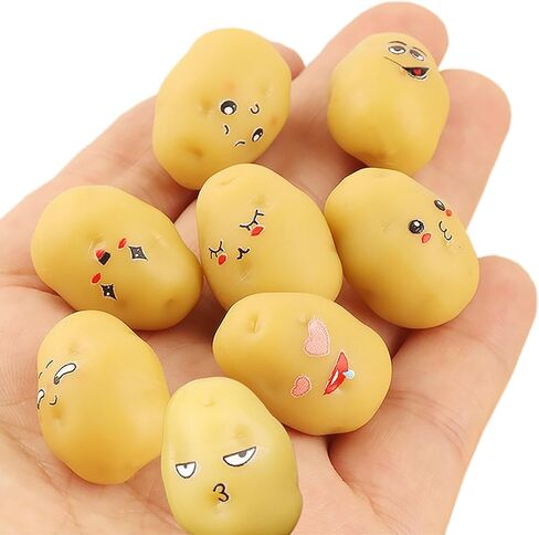 32pcs Mini Resin Potatoes Decor Lifelike Fake Potato Simulation Mini Vegetable Artificial Potatoes Gift for Home DIY Crafts Decoration Photography Prop in Saudi Arabia