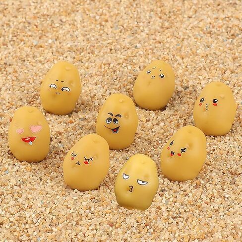 32pcs Mini Resin Potatoes Decor Lifelike Fake Potato Simulation Mini Vegetable Artificial Potatoes Gift for Home DIY Crafts Decoration Photography Prop in Saudi Arabia