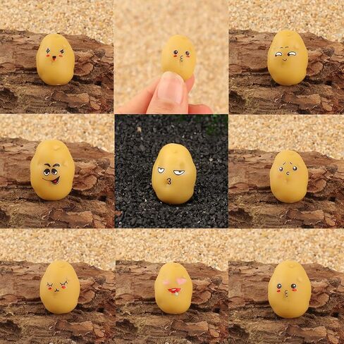 32pcs Mini Resin Potatoes Decor Lifelike Fake Potato Simulation Mini Vegetable Artificial Potatoes Gift for Home DIY Crafts Decoration Photography Prop in Saudi Arabia