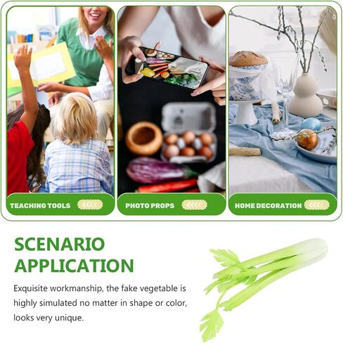 Unomor Artificial Celery Simulation Model Realistic Fake Celery Decoration for Home Kitchen Restaurant Portable Vegetable Prop for Creative Photography Themed Decor in Saudi Arabia
