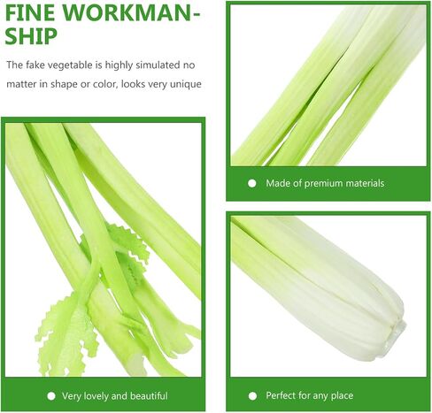 Unomor Artificial Celery Simulation Model Realistic Fake Celery Decoration for Home Kitchen Restaurant Portable Vegetable Prop for Creative Photography Themed Decor in Saudi Arabia