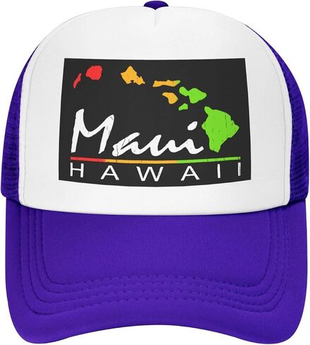 Maui Hawaiian Islands Trucker Hat Snapback Mesh Baseball Cap Unisex in Saudi Arabia