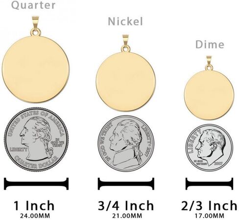 PicturesOnGold.com Saint Charlotte Round Religious Medal - - 1 Inch Size of a Quarter -Sterling Silver in Kuwait