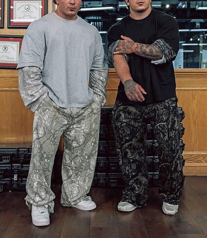 Mens Camo Graphic Leaf Print Baggy Sweatpants Joggers Casual Elastic Waist Wide Leg Trousers Y2K Streetwear Pants in Kuwait