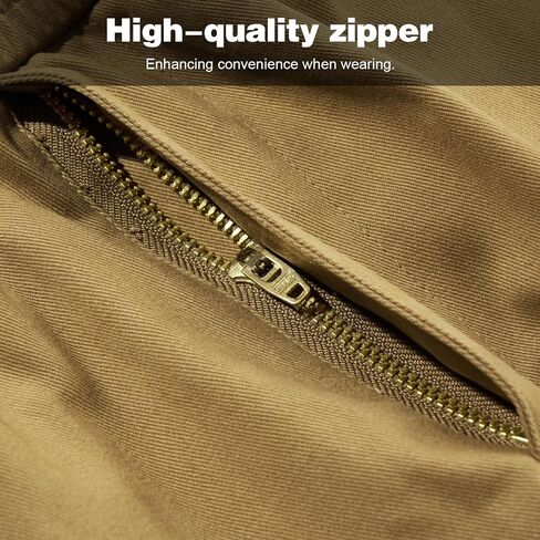 LETAOTAO Men's Big and Tall Cotton Relaxed Soft Fit Twill Pants Elasticized Comfort Waistband with Zipper Fly and Pockets in Saudi Arabia