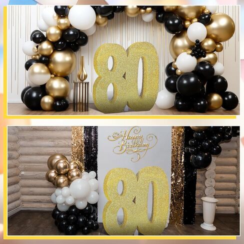 جيلين 4 قدم 80 عيد ميلاد الحزب الزينة الذهب اللامع 80 رقم قطع الورق المقوى الوقوف الذكرى معلم 80 عدد صور كشك الدعائم قطع الورق المقوى علامة الوقوف لديكور الاحتفال in Saudi Arabia