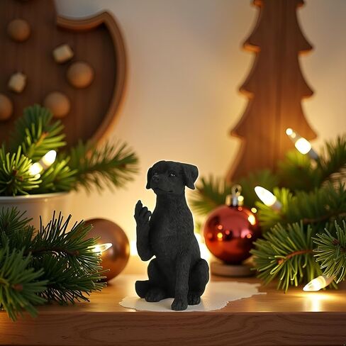 3.25" Black Labrador Dog Sitting Up Figurine - Black Lab Gifts, Black Lab Statue, Black Lab Decor in Kuwait