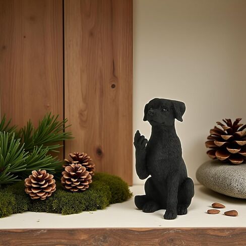 3.25" Black Labrador Dog Sitting Up Figurine - Black Lab Gifts, Black Lab Statue, Black Lab Decor in Kuwait