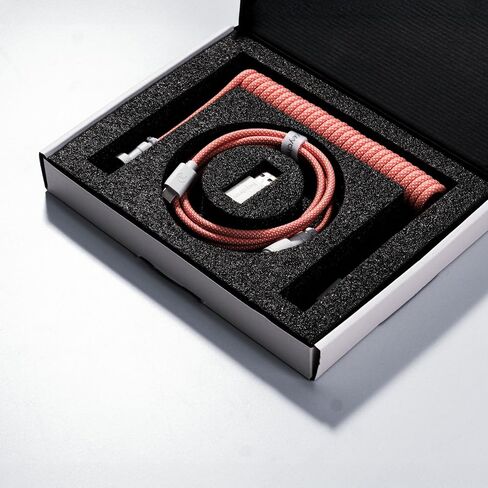 Keychron Custom Coiled Aviator USB Cable - Light Purple in Saudi Arabia