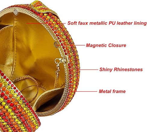 Apple Shaped Crystal Clutch Purse Fruit Rhinestone Evening Bag Women Luxury Handbag Party Prom Diamond Purses in Saudi Arabia