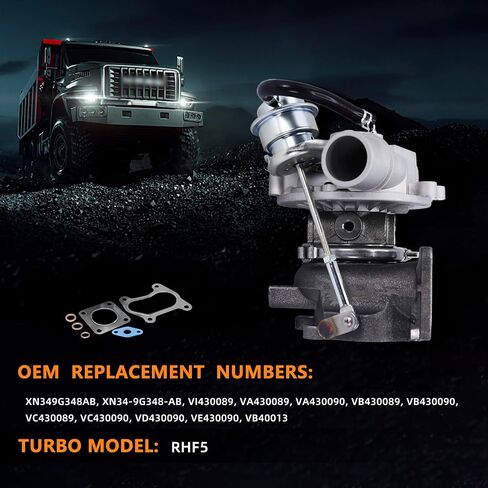 طقم شاحن توربيني TOPAZ RHF5 متوافق مع Ford Ranger 1999-2006 Courier Mazda B2500 Bravo 2.5L XN349G349AB XN349G348AB in Saudi Arabia