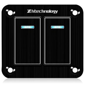 تبديل لوحة التبديل 7 عصابة للماء الألومنيوم التبديل 12V / 27V لوحة التبديل الروك مع شاحن USB للمزرعة حديقة البحرية قارب السيارات سيارة RV شاحنة المركبات in Kuwait