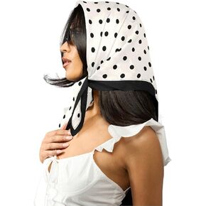 Verdusa Women's Vintage Polka Dots Head Scarf Y2k Square Bandana Hair Scarfs in Saudi Arabia