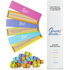 Bible Verse Scrolls (96 Color Coded Scriptures) Inspirational Prayer Scrolls with Scriptures - Read Me When Bible Verses for Daily Encouragement - Religious Christian Catholic Gifts in Saudi Arabia