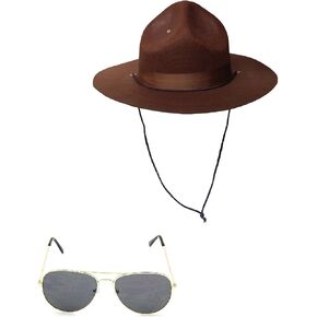 مجموعة أزياء الطيارين من Nicky Bigs Novelties Super State Highway Patrol Trooper Mountie Hat in Kuwait