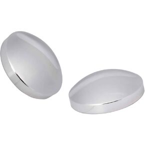 أغطية غطاء محور الكروم الخام للشاحنات - القطر الداخلي: 8 بوصة (20.32 سم) وشفة 1 بوصة، عبوة من قطعتين، للعجلات الخلفية والمقطورات، (قبة، معدن الكروم) in Kuwait