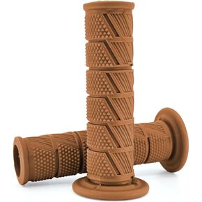 Goodrevs Motorcycle Handlebar Grips 7/8" (22mm) Retro Stripes & Diamond Design Rubber, Non-Slip, Open End, Universal Fit for Cafe Racer, Scrambler, Sport Bike, Moped, Scooter, Multi-Color in Saudi Arabia