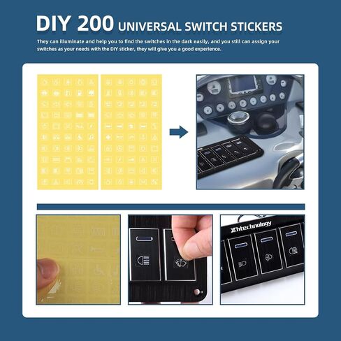 تبديل لوحة التبديل 7 عصابة للماء الألومنيوم التبديل 12V / 27V لوحة التبديل الروك مع شاحن USB للمزرعة حديقة البحرية قارب السيارات سيارة RV شاحنة المركبات in Kuwait